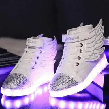 

LED Sneakers Kids 2016 Hot Spring autumn Fashion Luminous Lighted Colorful lights Children Shoes Casual Flat Boy girl Shoes 180