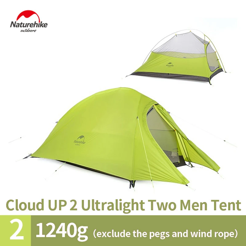 

Naturehike 2017 New Arrived 2 Person 3 Season Tent 20D Silicone Fabric Double-layer Camping Tent NH Light Tent Free Shipping