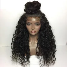 купить✲ Fantasy Beauty 180% Тяжелая Плотность Water Wave Синтетический Парик Фронта Шнурка Термостойкое