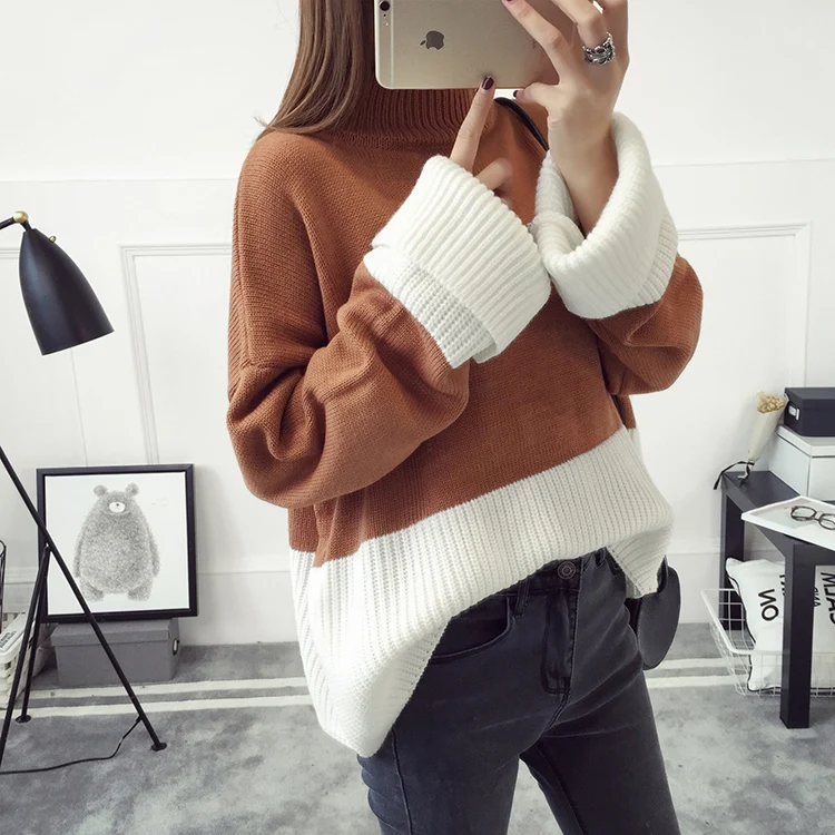 

2019 Women Pullovers Winter Sweater Knitting Patterns Sweater Loose Wool Warm Sweater Women Tops