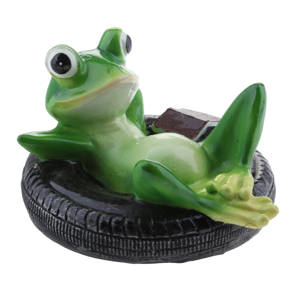 Floating Frog Garden Statue Figurines Resin Patio Lawn Yard Indoor Outdoor Decor Ornaments, Realistic Garden Pond Decor