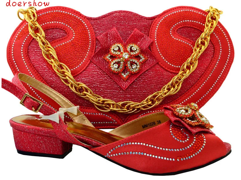doershow 2016 New coming African sandals Italian font b shoes b font and bags to match