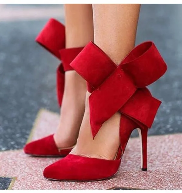 

Roni Bouker Heels High Pumps Women Party Wedding Sexy Pointed Toes Genuine Kid Suede Leather Stilettos Thin Heel Woman Shoes