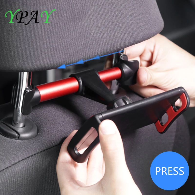 

YPAY Back Seat Tablet Phone Car Holder Headrest 4-11 Inch Bracket Mount 360 Degree Rotate Mobile Phone Stand For iPad Mini 3 4