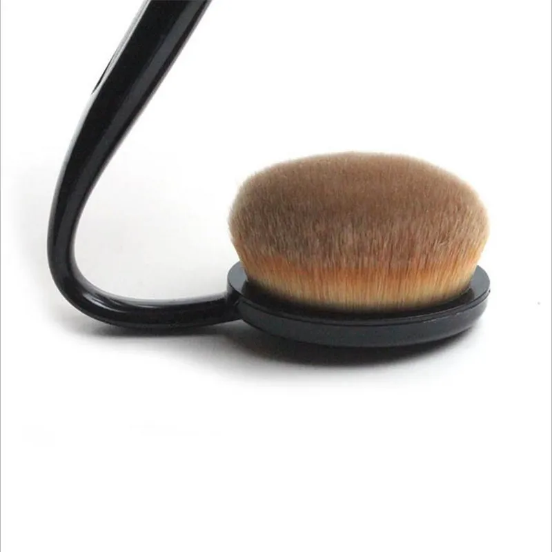 flexible handle Oval Makeup Foundation Brushes Soft Synthetic Braiding