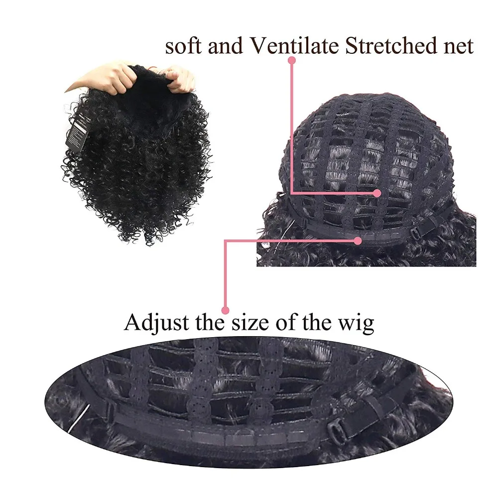 LISI HAIR Short Curly Natural Black Color Wigs For Blacck Women African Hairstyles Synthetic Hair High Temperature Fiber LISI HAIR Short Curly Natural Black Color Wigs For Blacck Women African Hairstyles Synthetic Hair High Temperature Fiber