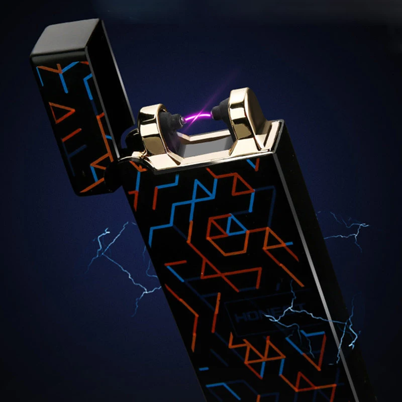 Портативный гравитационный встряхивание зажигания электронная USB Зажигалка перезаряжаемая ветрозащитная плазменная дуга более легкий импульс Зажигалка Мужская беспламенная