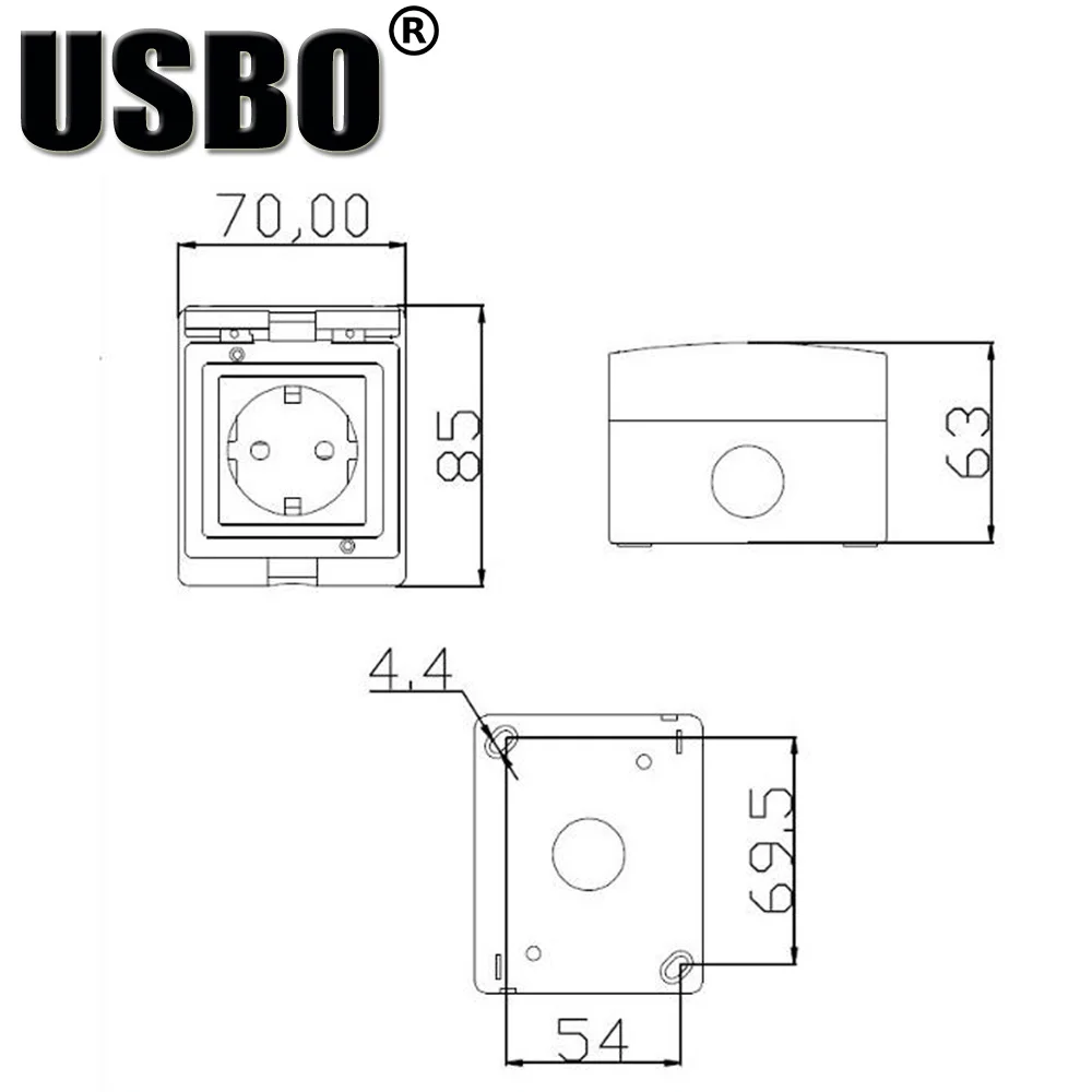 Белый анти-УФ IP55 10A/16A 250 в наружная Бытовая розетка США AU Великобритания ЕС Frence Германия Африка электрическая AC мощность водонепроницаемая розетка