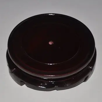 

Rotatable ceramic vase wooden base stand tray