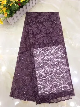 

Graceful pattern African tulle mesh apparel material French net lace fabric for party dress PDN257(5yards/lot)