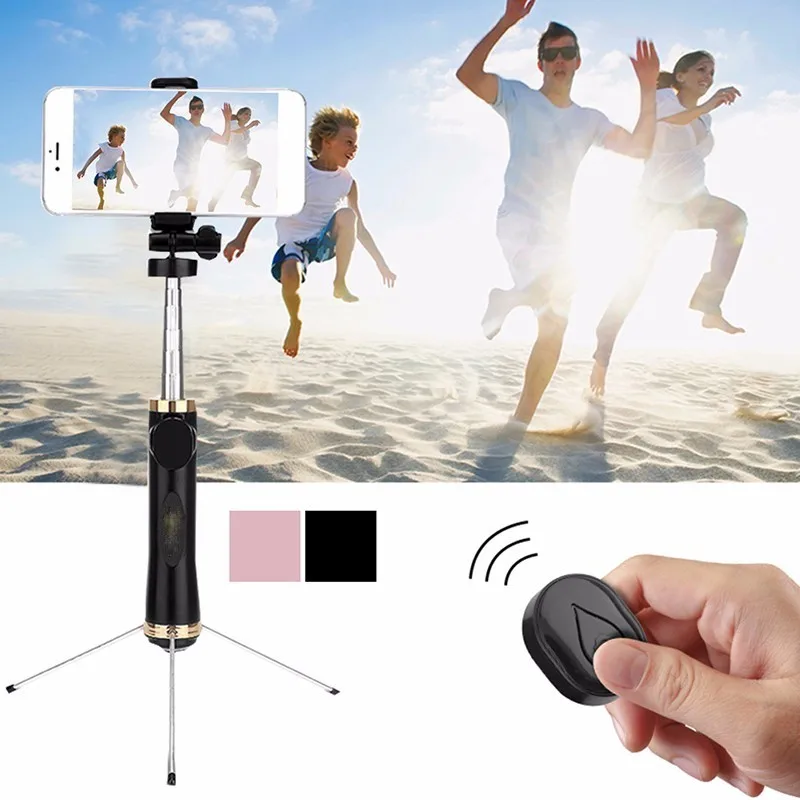 

Mini Foldable Self Tripod Monopod Bluetooth Selfie Stick For iPhone iOS Android Phone Extendable Perche Selfie Stick