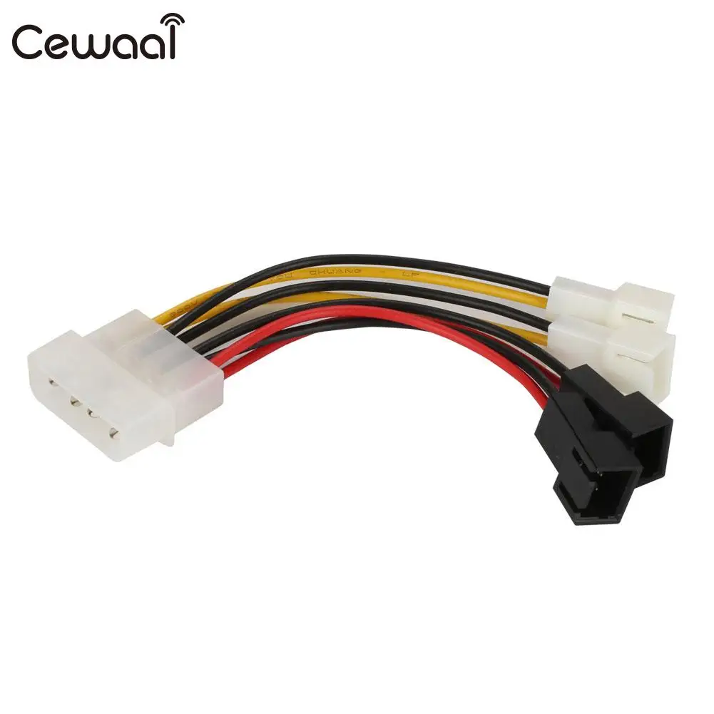 

4Pin Female Y-Splitter to 2pin/3pin Male Mainboard Power Cable Adapter PC Computer Case Fan Connect Wire Splitter Convert