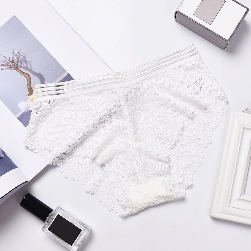 Female Women Everyday Style Lingerie Seamless Lace Panties Sheer Soft Underwear Briefs High Waist Women Sexy Panties