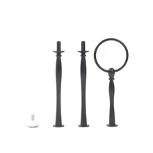 Fruit Round Style Black Wedding Party 3 Tier Cake Plate Stand Center Handle Rod Fitting Tool Hardware
