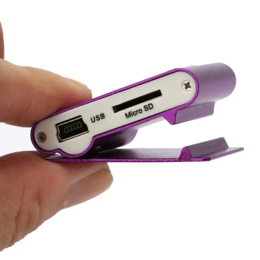 Hifi плеер Walkman USB мини mp3 Поддержка 32 ГБ Micro SD TF карта с наушниками небольшой клип _