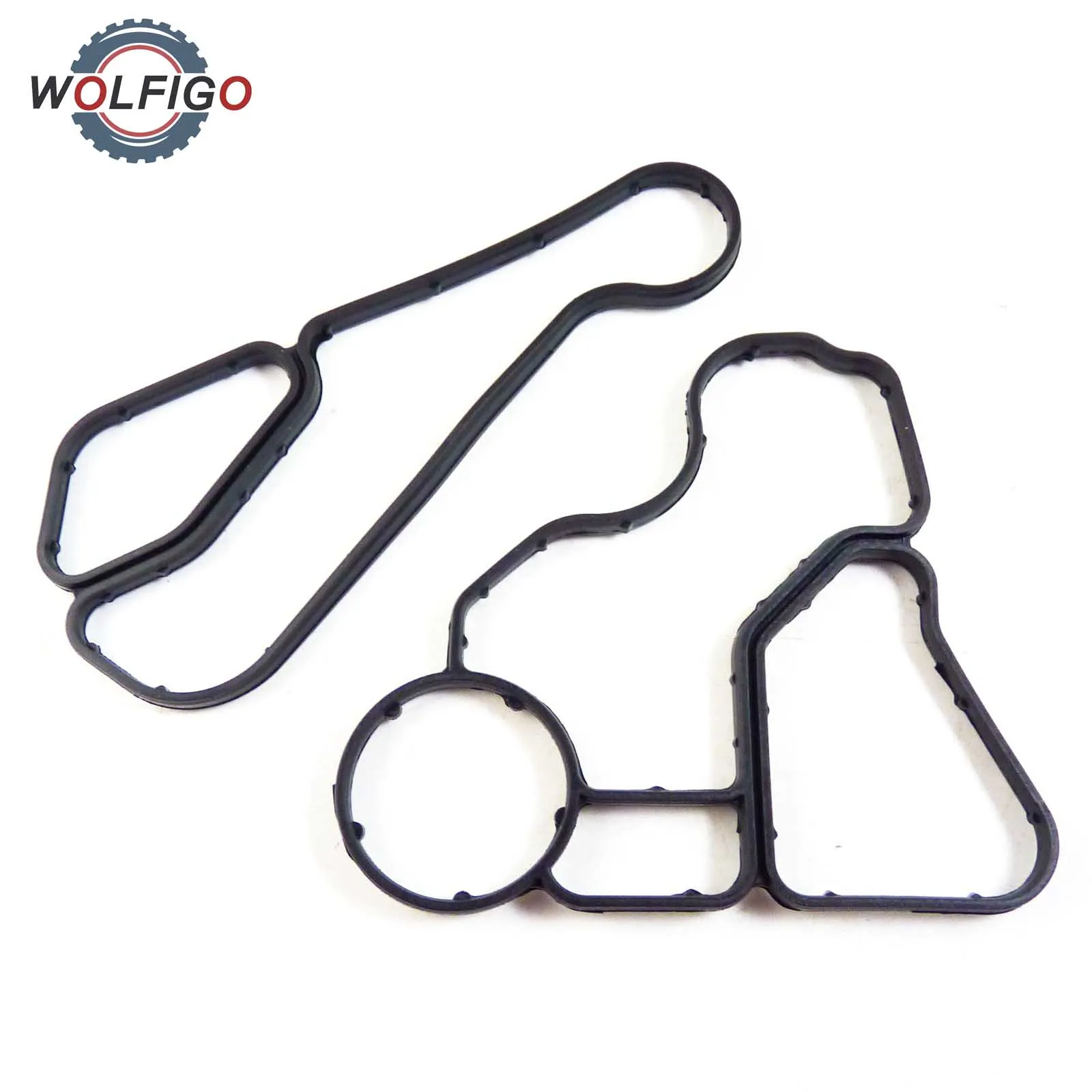 WOLFIGO 2pcs/set Oil Filter Housing Gasket 11427525335 11427537293 for BMW E60 E61 E90 E81 E90