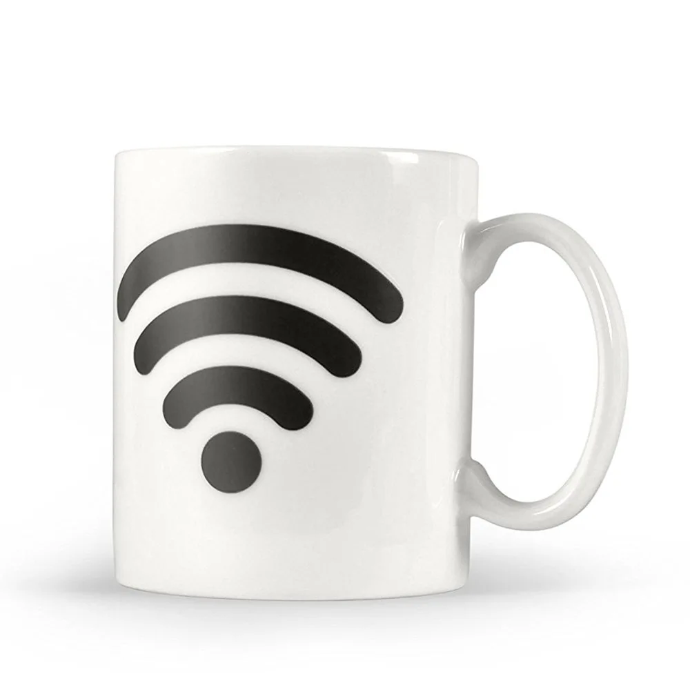 1 шт. персональные песочные часы, Wifi узор, волшебные кружки, термочувствительные, термостойкие, Wifi, меняющиеся цвета, кофейная кружка для чая молока