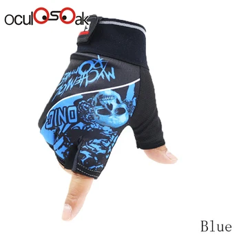 

2019 New Fashion 2017 Men's Gloves High Quality Skull Fingerless Glove Men Half Finger Gloves Guantes Mujer