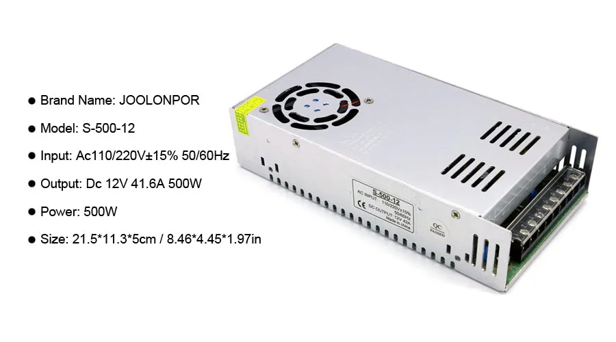12V 500W power supply