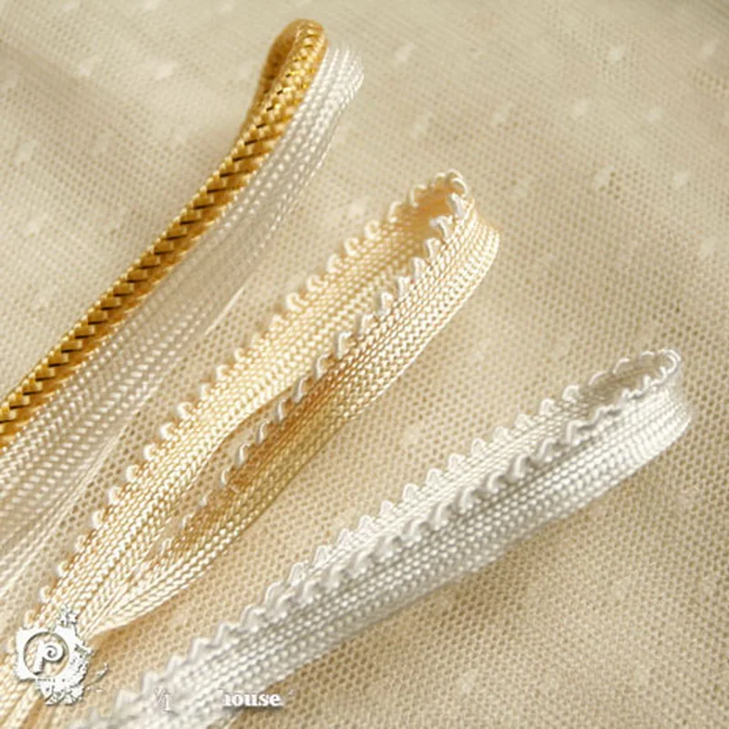 

Hand-made DIY clothing accessories gorgeous gold roll in 3 colors bag edge lace
