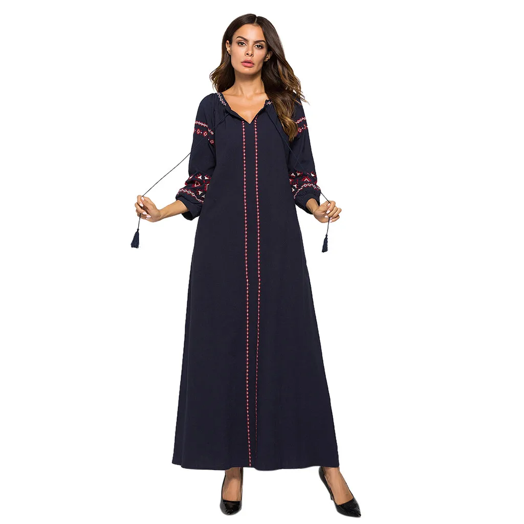 Модное мусульманское платье Abaya в Дубае мусульманская одежда для женщин с
