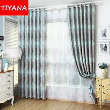 European Style Window Curtains For Living Room Upscale Blinds Curtain For Bedroom Custom Made Curtains Fabric And Tulle AG143&3