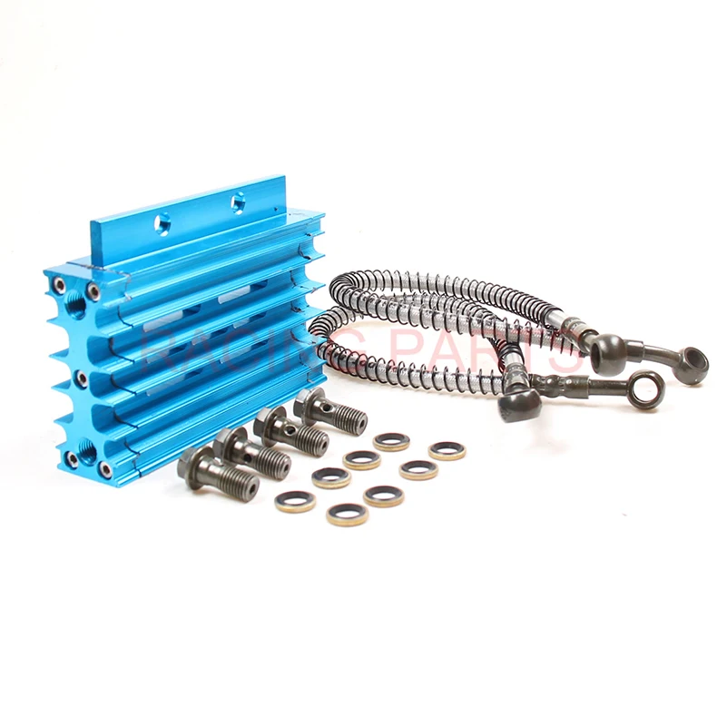 

5 Colors Universal CNC Motorcycle Oil Cooler Kit Radiator Cooling For ATV Pit Dirt Bike motocross motocycle 50CC-125CC