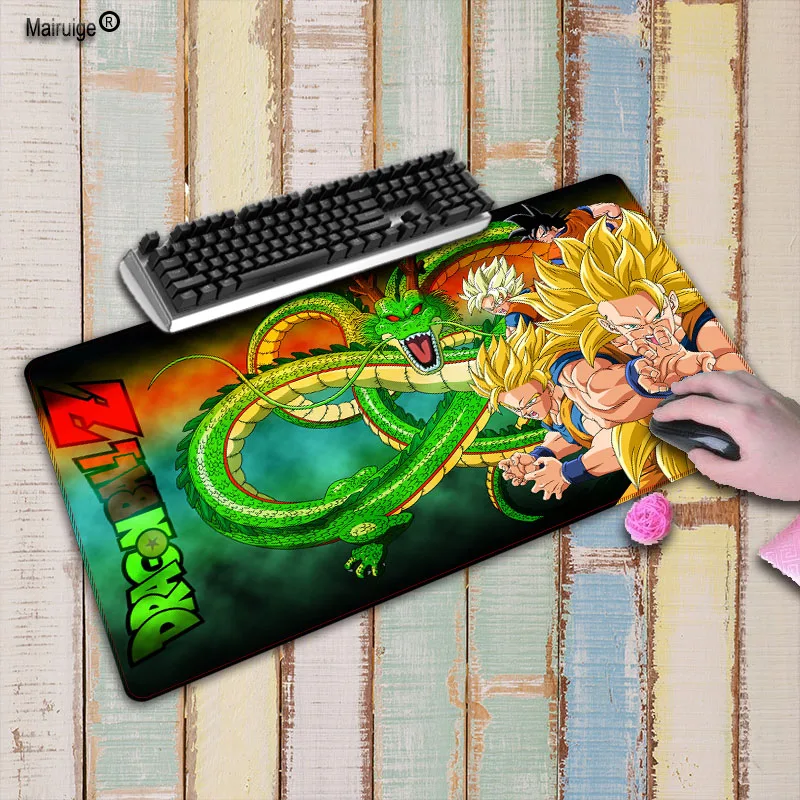 

Mairuige Dragon Ball Z Anime Anti-Slip Durable Rubber Computer Large Mats Rubber Lock Edge MousePad Gamer Mat Gaming Mouse Pad