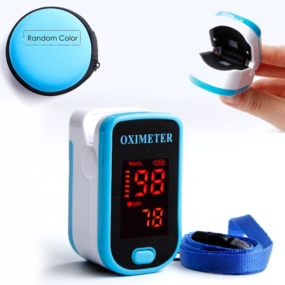 

10pcs Finger Pulse Oximeter Medical Equipment Saturometro with Case LED Pulse Oximeters Heartrate Monitor Pulsioximetro