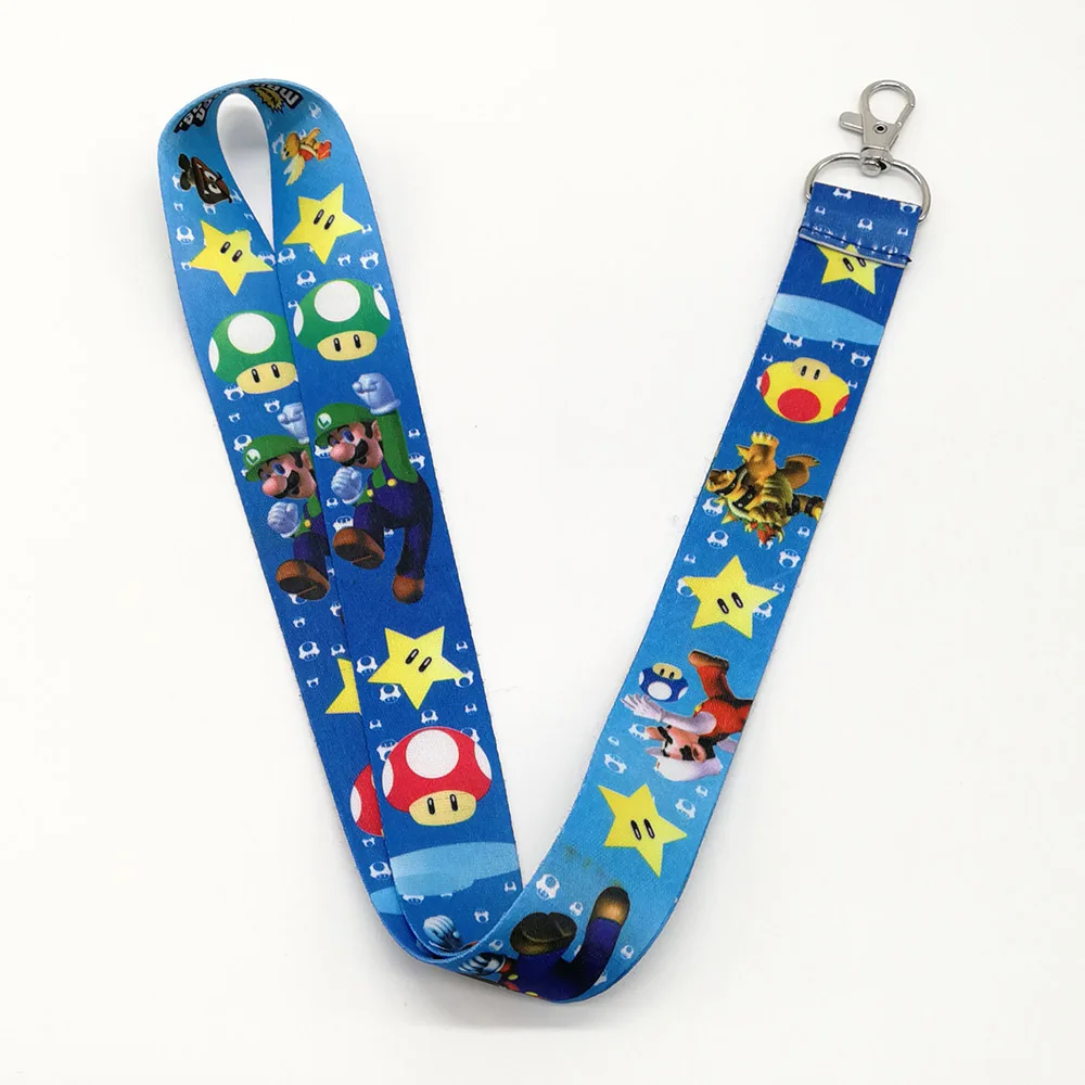 Super Mario Bros шейный ремешок для сотового телефона ID Card Key Lanyard PCXB