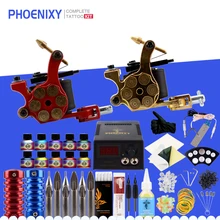 Полный комплект татуировки 2 татуировки машины 10 цветные чернила Набор ЖК-блок питания боди-арт инструменты татуировки перманентный макияж Набор Татуировок