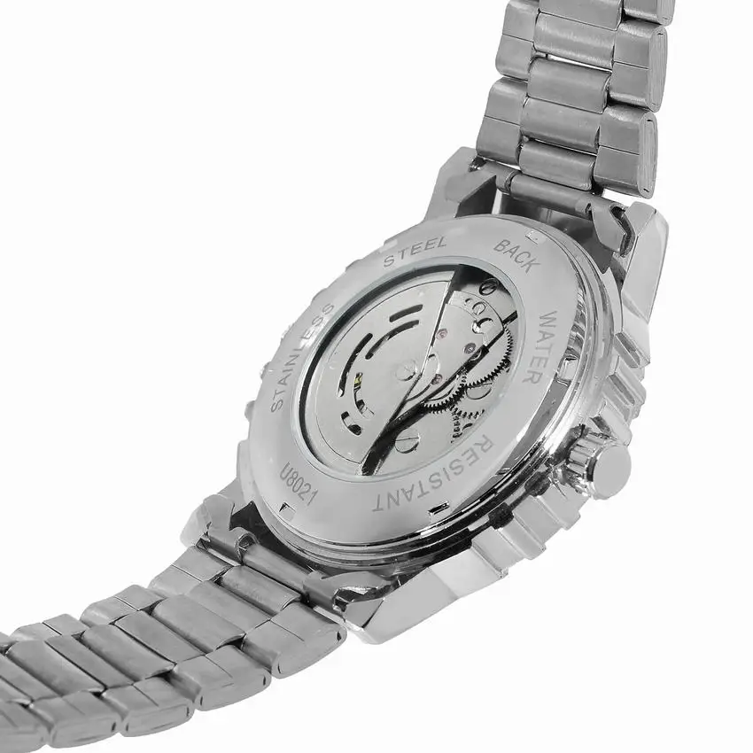 Часы WINNER Silver Gear мужские Модные Повседневные часы со скелетом автоматические
