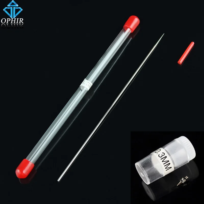 OPHIR Airbrushing Replacement 0.3 mm 0.4mm 0.5 mm Needles Nozzles Set for Airbrush Gun Spray Accessories_AC081+AC082