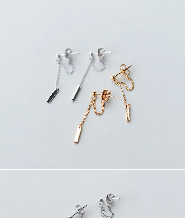 Trusta, 925 пробы, серебряные серьги-гвоздики, соединенная цепочка, модное ювелирное изделие на день рождения дочери, подарок, хорошее ювелирное изделие DS1434