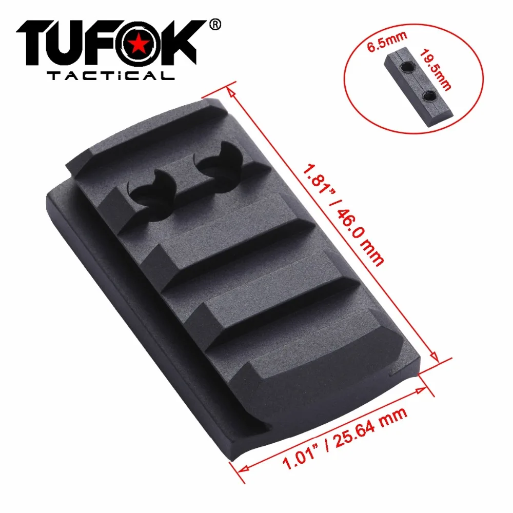 TuFok Glock 17 19 22 23 26 27 34 крепление принадлежности для пистолета Глок прицел Монтажная пластина для Красный точка зрения Пикатинни область адаптера БАЗА