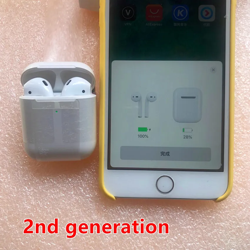 

Newest 2nd generation H1 chip w1 chip Ap Pop up animation Earphone TWS Wireless Bluetooth Connect Headphone & Earphone headset