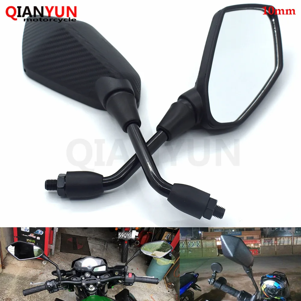 

Universal 10MM Motorcycle Handlebar Rear View Side Mirror Rearview Mirrors For Yamaha FZ6 FAZER FZ6R FZ8 FZ1 XJ6 MT-07 FZ-07