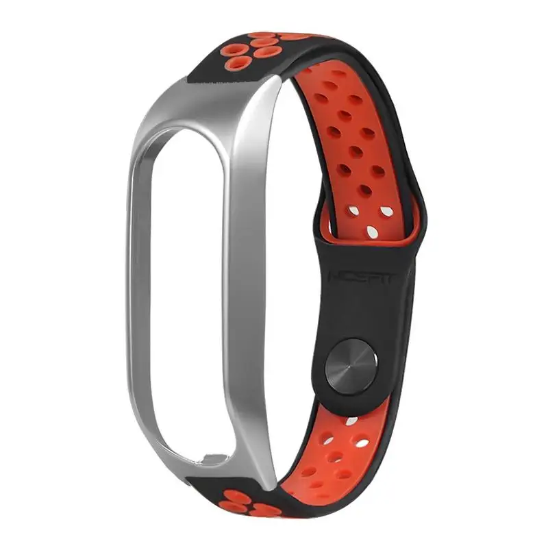 Подходит для TomTom touch браслет металлический корпус, состоящий из двух Цвет туфли с отверстиями для вентиляции и обратный Туфли с ремешком и пряжкой ремешок Спортивные сменный ремешок для наручных часов - Цвет: Red
