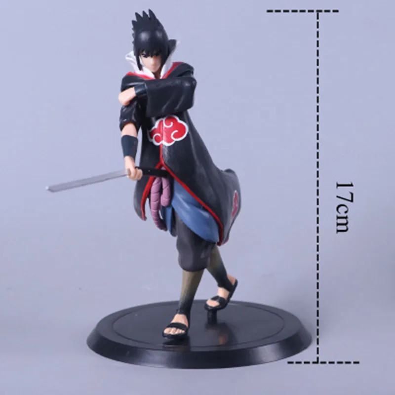 Японские Аниме фигурки Наруто игрушки Uchiha Sasuke фигурка 17 см ПВХ Модель игрушка