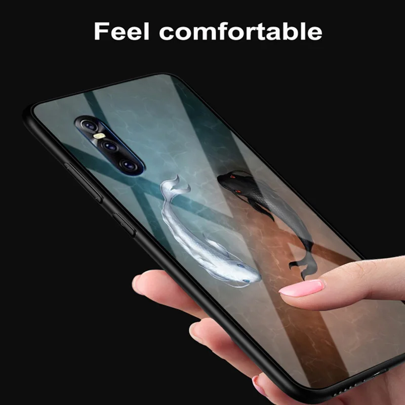 Мода Закаленное Стекло КРЫШКА ДЛЯ VIVO X27 Капа крышка VivoX27 Чехол Мягкий силиконовый чехол твёрдая обложка 6,39 ''для vivox 27 Чехлы для iPad Pro