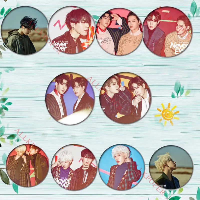 

Kpop GOT7 Hard Carry Chest Pin Jackson Bambam Brooch JB JR Mark Youngjae Badge