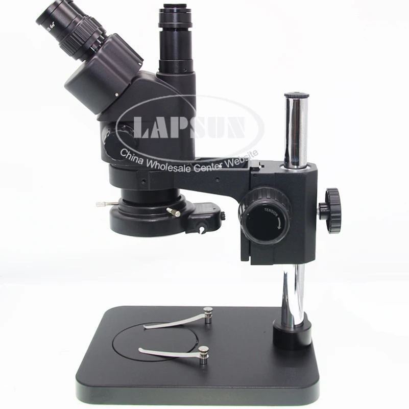 Черный симуляторный фокусный фокус 7X-45X Тринокулярный промышленный стереомикроскоп+ 144 светодиодный кольцевой свет(индустрия 14MP/21MP/авто камера