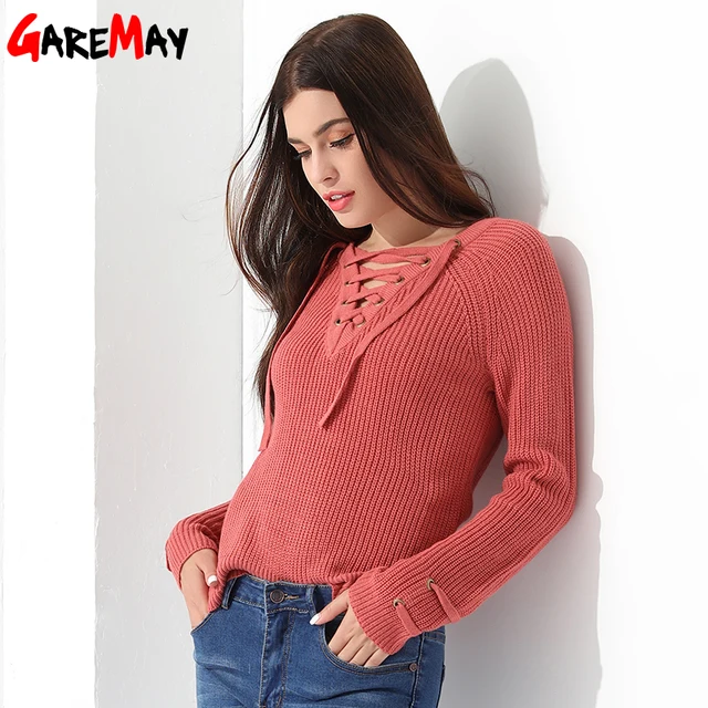 Sweater Women Pullover Long Sleeve Knitted jumper Sexy Tops Winter Women\u0027s Sweaters Knitwear Pull Femme Hiver