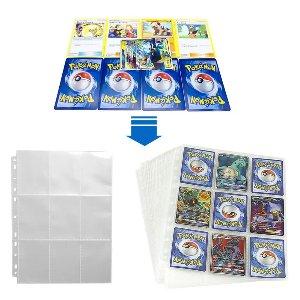 

270 9-Pocket Gaming/ Trading Card Protector Sleeves - Designed for you and your kids to store your Pokemon card, stickers, stamp