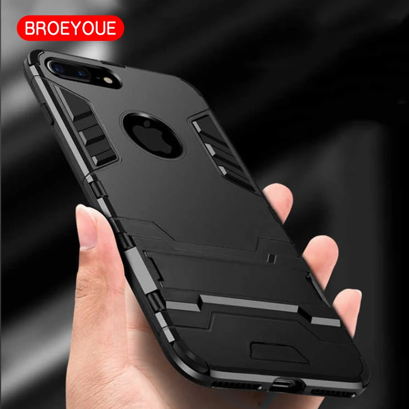 

Armor Case For iPhone X 7 8 6 6S Plus XS Max XR SE 5 5S Case For iPhone XR Coque TPU Hard PC Armor Soft Shockproof Phone Case