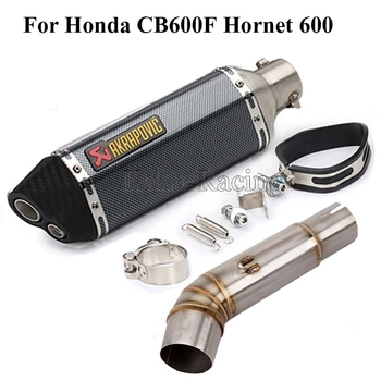 

Motorcycle Exhaust System Connect Link Mid Pipe with Akrapovic Exhaust Muffler Laser Mark DB killer For Honda CB600F Hornet 600