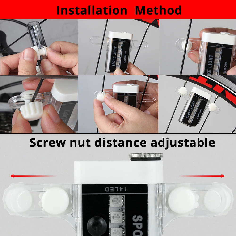 Clearance Riding 14LED bicycle light 30 picture hot wheels warning light waterproof decorative spoke lights mountain bike accessories 10