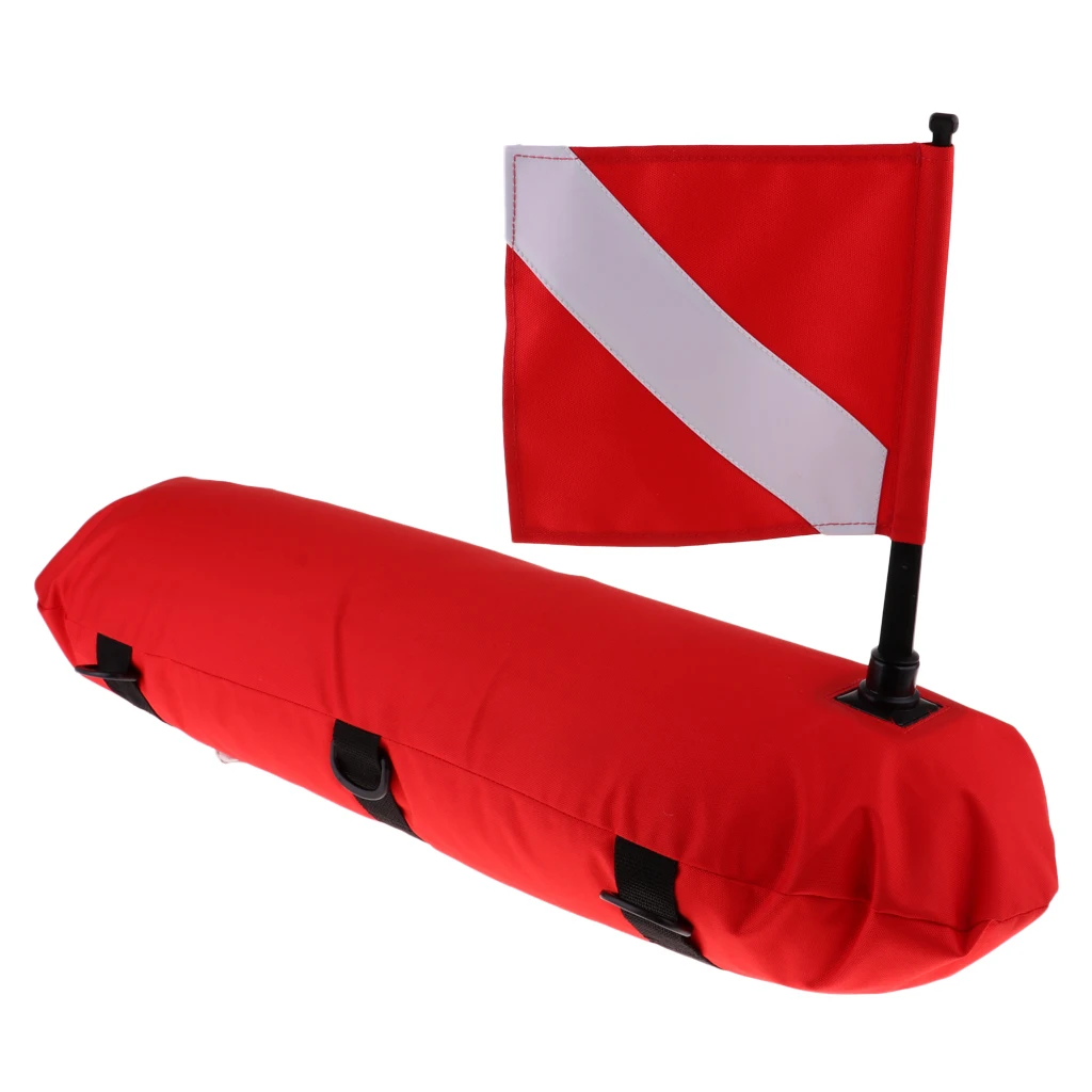 MagiDeal  Inflatable Scuba Diving Spearfishing Signal Float Buoy + Dive Flag Diver Down Banner