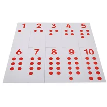 10 шт. карты для малышей Монтессори карты и счетчики математическое число 1-10 Дошкольное обучение детские игрушки