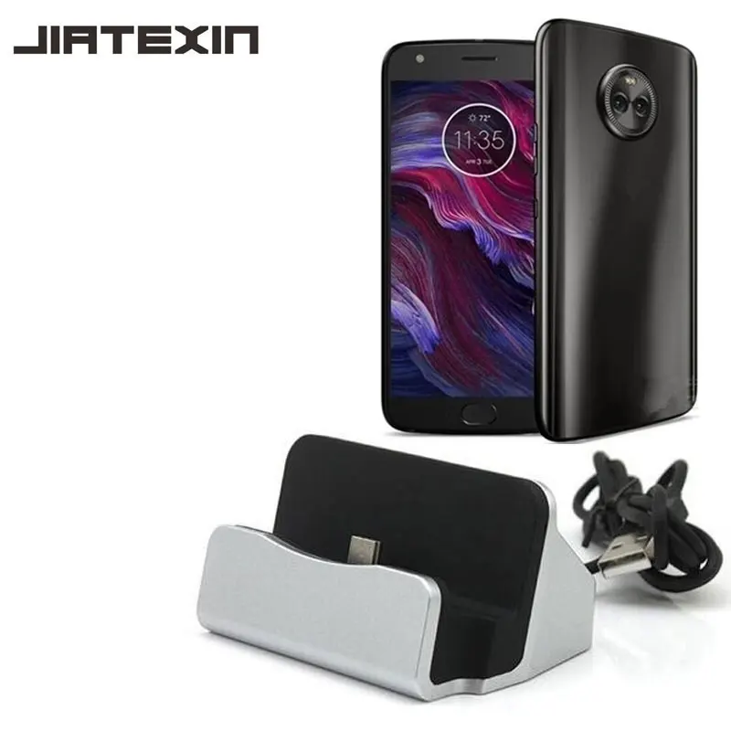 

JIATEXIN For Motorola Moto X4 Desktop Data Sync Type-C USB Cable Dock Charger Station For Moto M Type-C USB Charging Dock